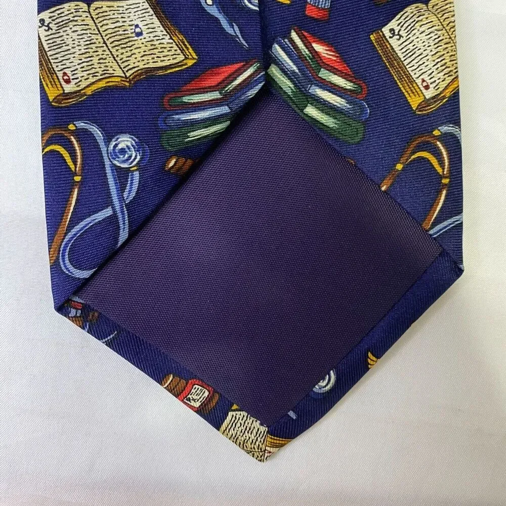 #6641 Physicians Blue with Doctor Details Mens Necktie, Tie